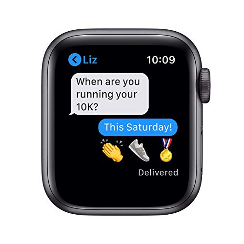 Apple Watch Series 6 (GPS) 40mm Space Gray Aluminum Case with Black Sport Band - MG133LL/A - Image 5