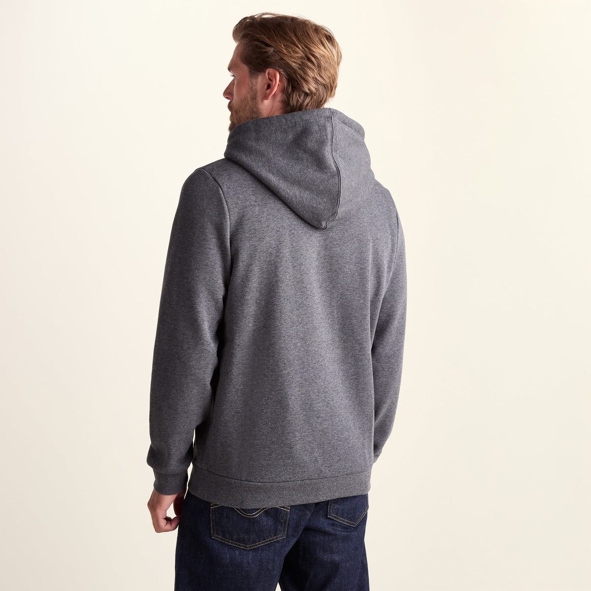 Akerman Mens Supersoft Hoody - Dark Grey Marl - Image 3