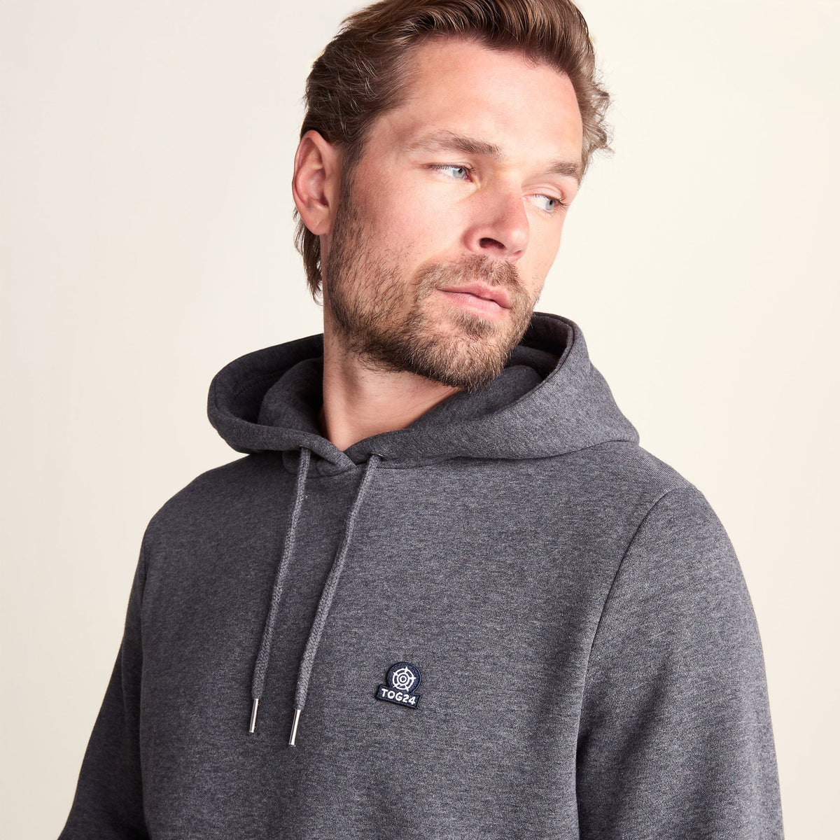 Akerman Mens Supersoft Hoody - Dark Grey Marl - Image 5