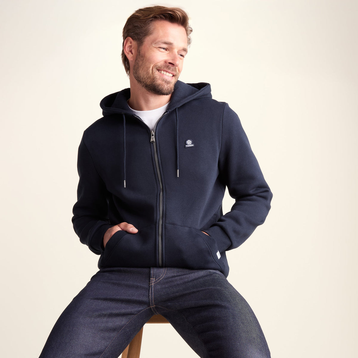 Alden Mens Supersoft Hoody - Dark Indigo - Image 4
