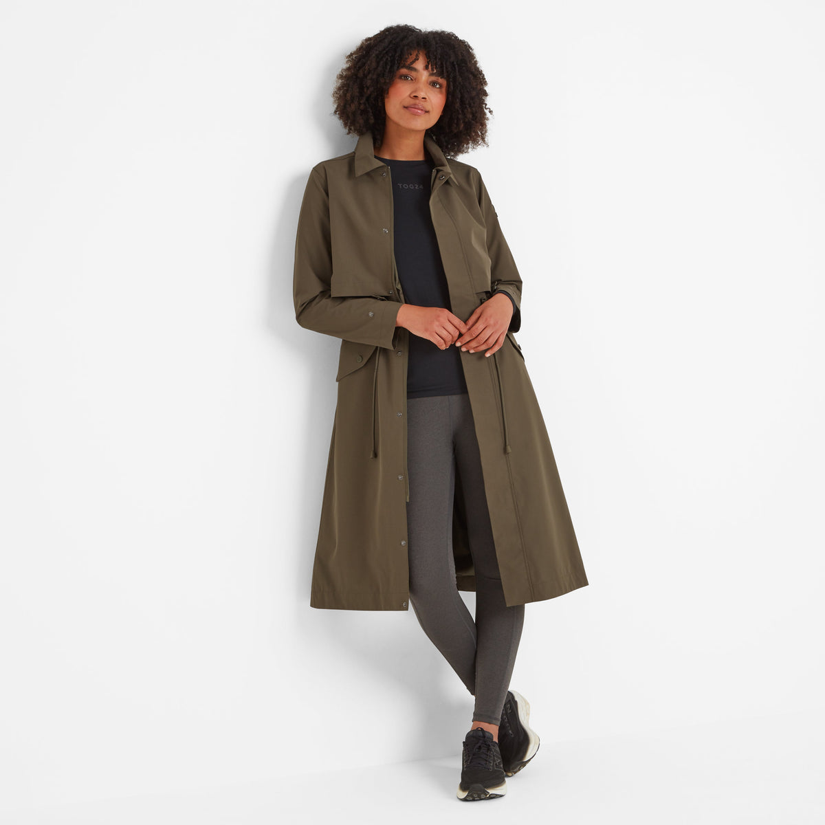 Alva Womens Waterproof Trench Coat - Khaki - Image 4