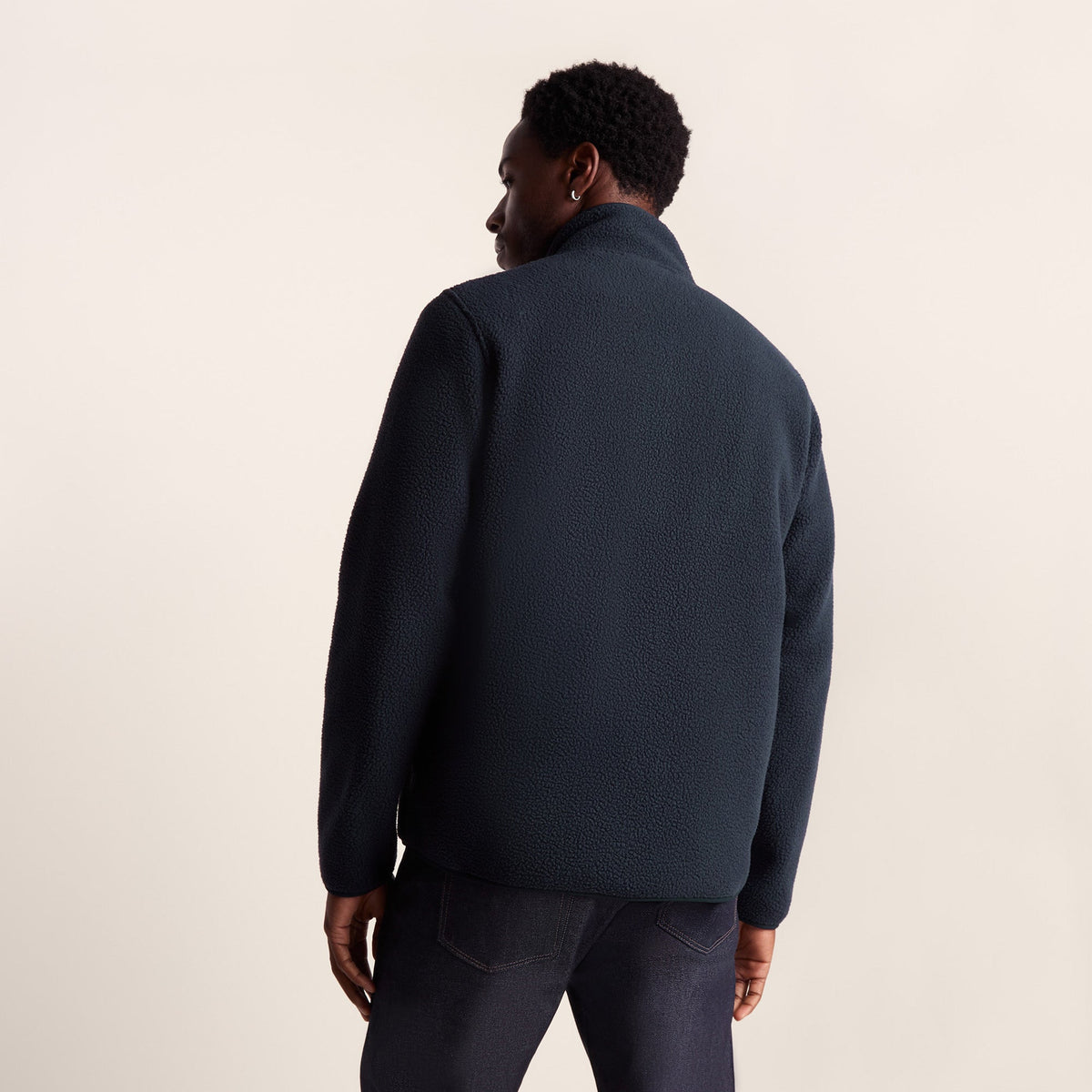 Cameron Mens Sherpa Fleece - Dark Indigo - Image 3