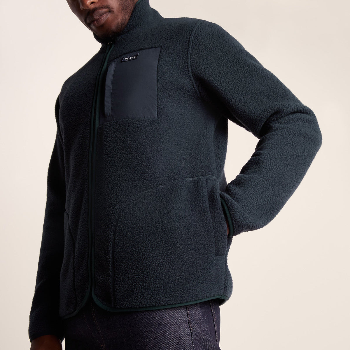Cameron Mens Sherpa Fleece - Dark Indigo - Image 6