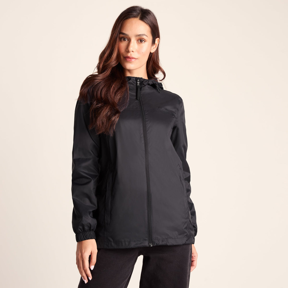 Craven Womens Waterproof Packaway Jacket - Black - Image 3