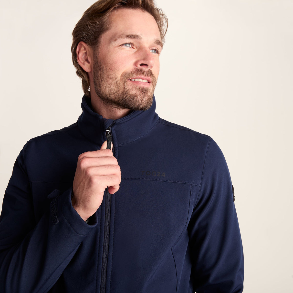 Feizor Mens Shower Resistant Softshell Jacket - Navy - Image 5