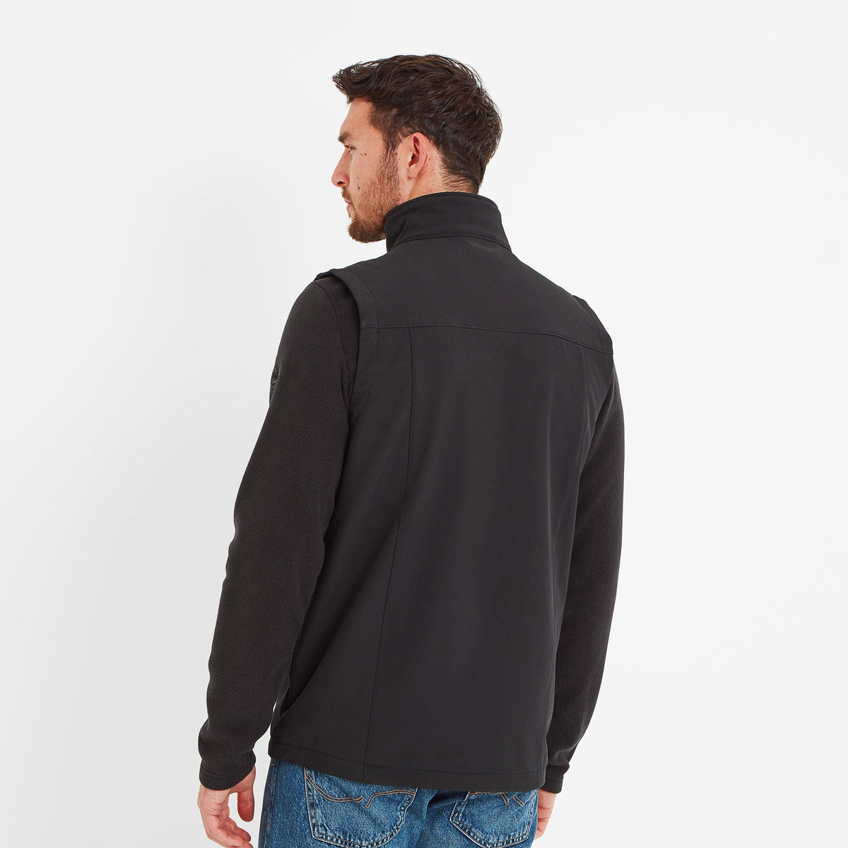 Feizor Mens Shower Resistant Softshell Gilet - Black - Image 3