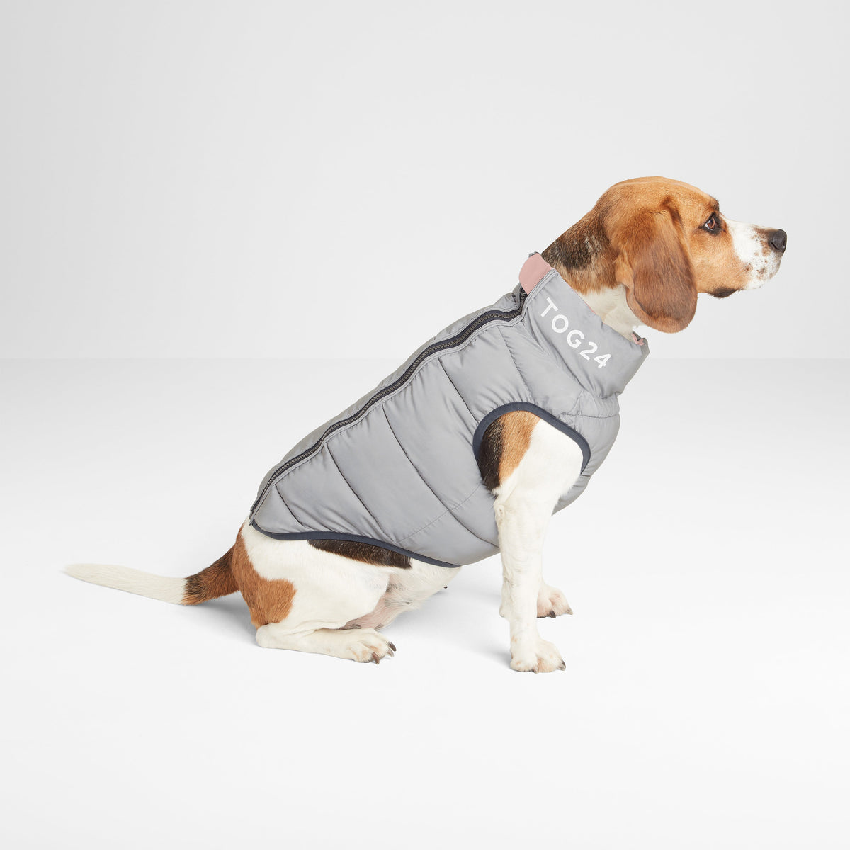 Fetch Padded Dog Coat L - Faded Pink/Ice Grey/Washed Blue - Image 3