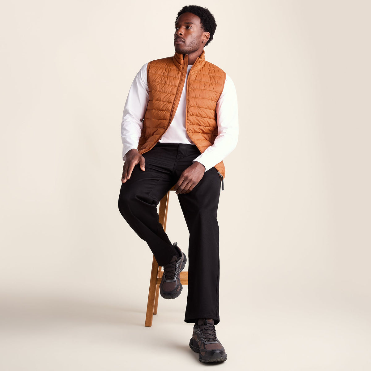 Gibson Mens Insulated Padded Gilet - Mahoganey - Image 4