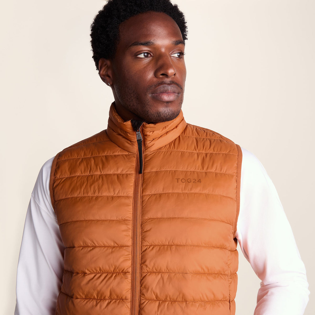 Gibson Mens Insulated Padded Gilet - Mahoganey - Image 5