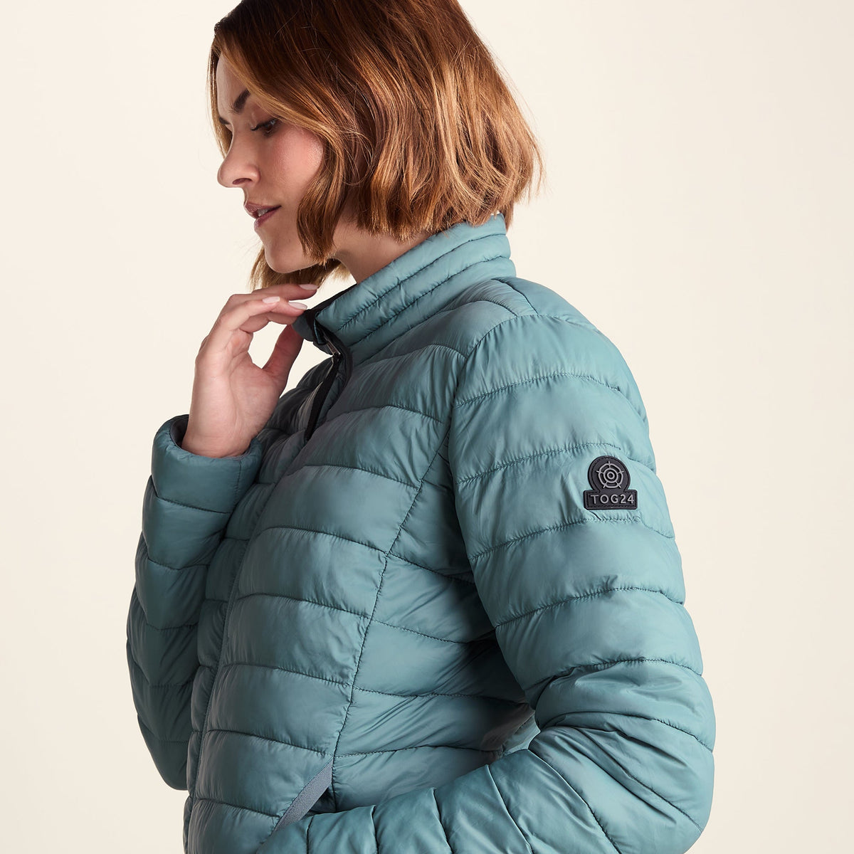 Gibson Womens Insulated Padded Jacket - Smokey Teal - Image 6