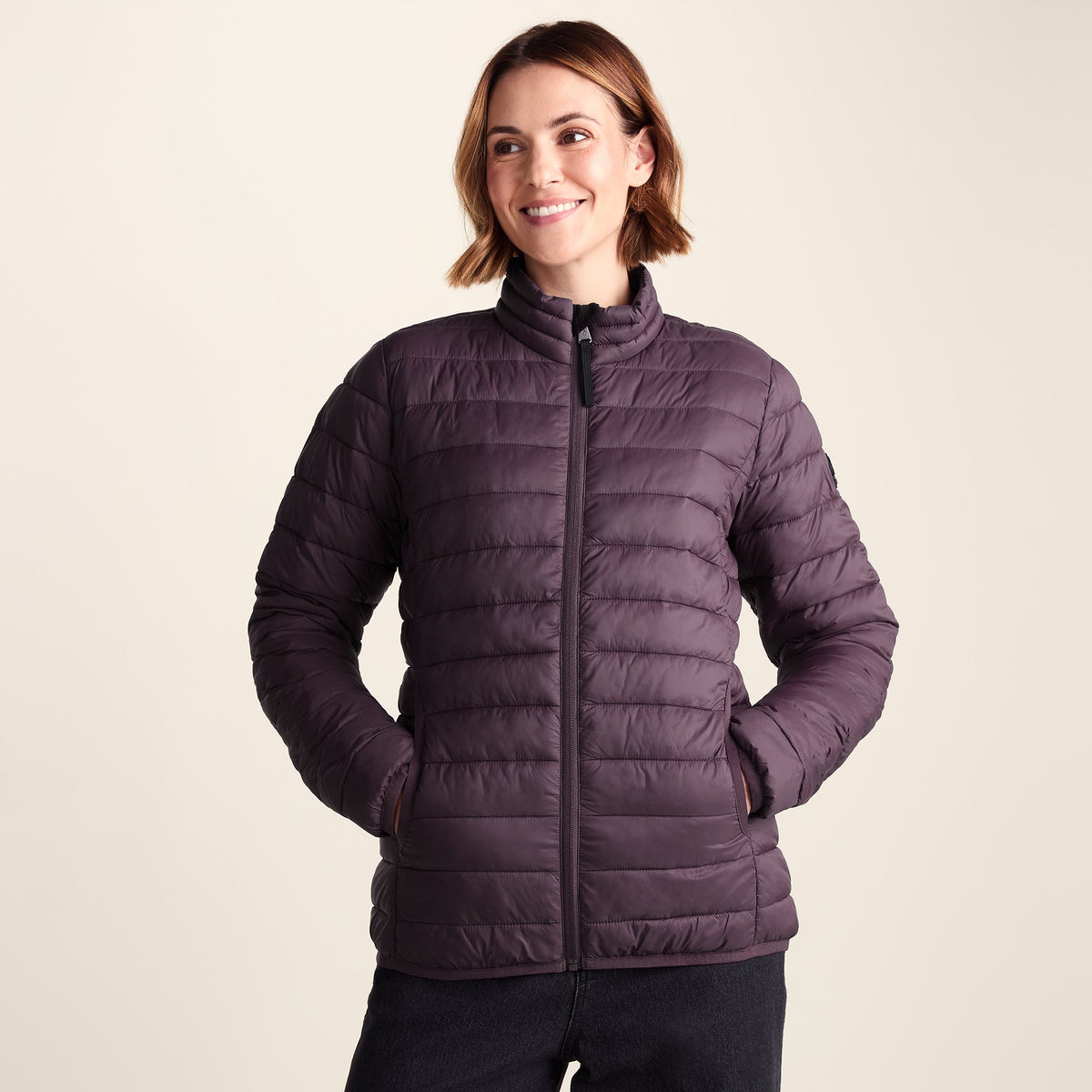 Gibson Womens Insulated Padded Jacket - Dark Mauve - Image 7