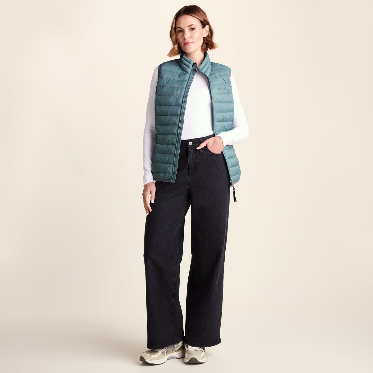 Gibson Womens Insulated Padded Gilet - Smokey Teal - Image 2