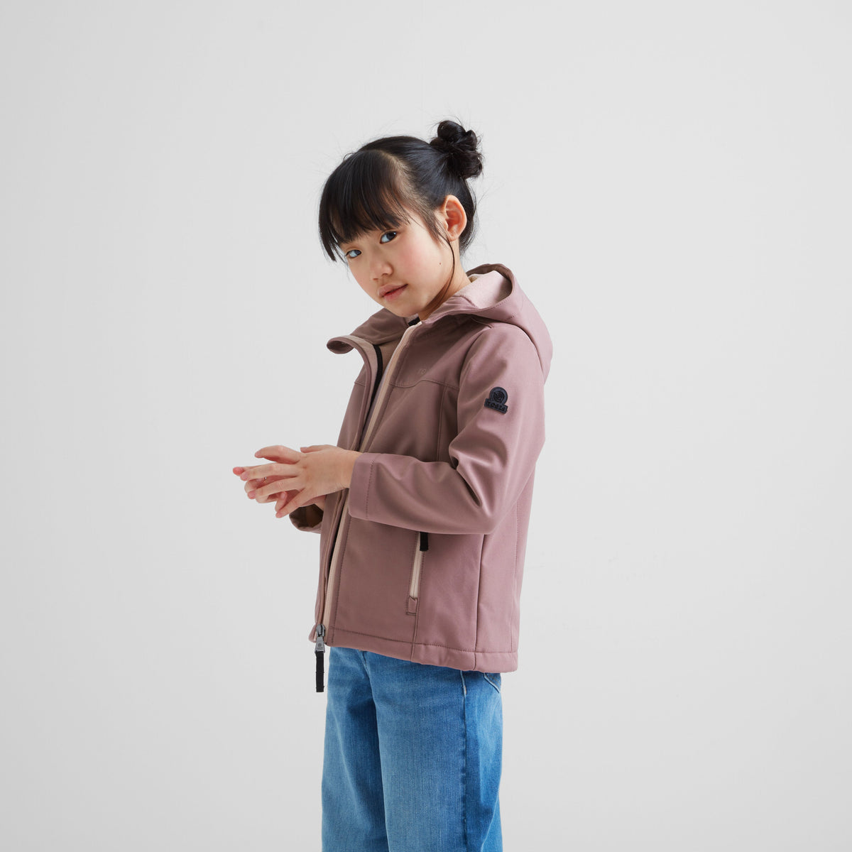Koroma Kids Softshell Hooded Jacket - Mauve - Image 4