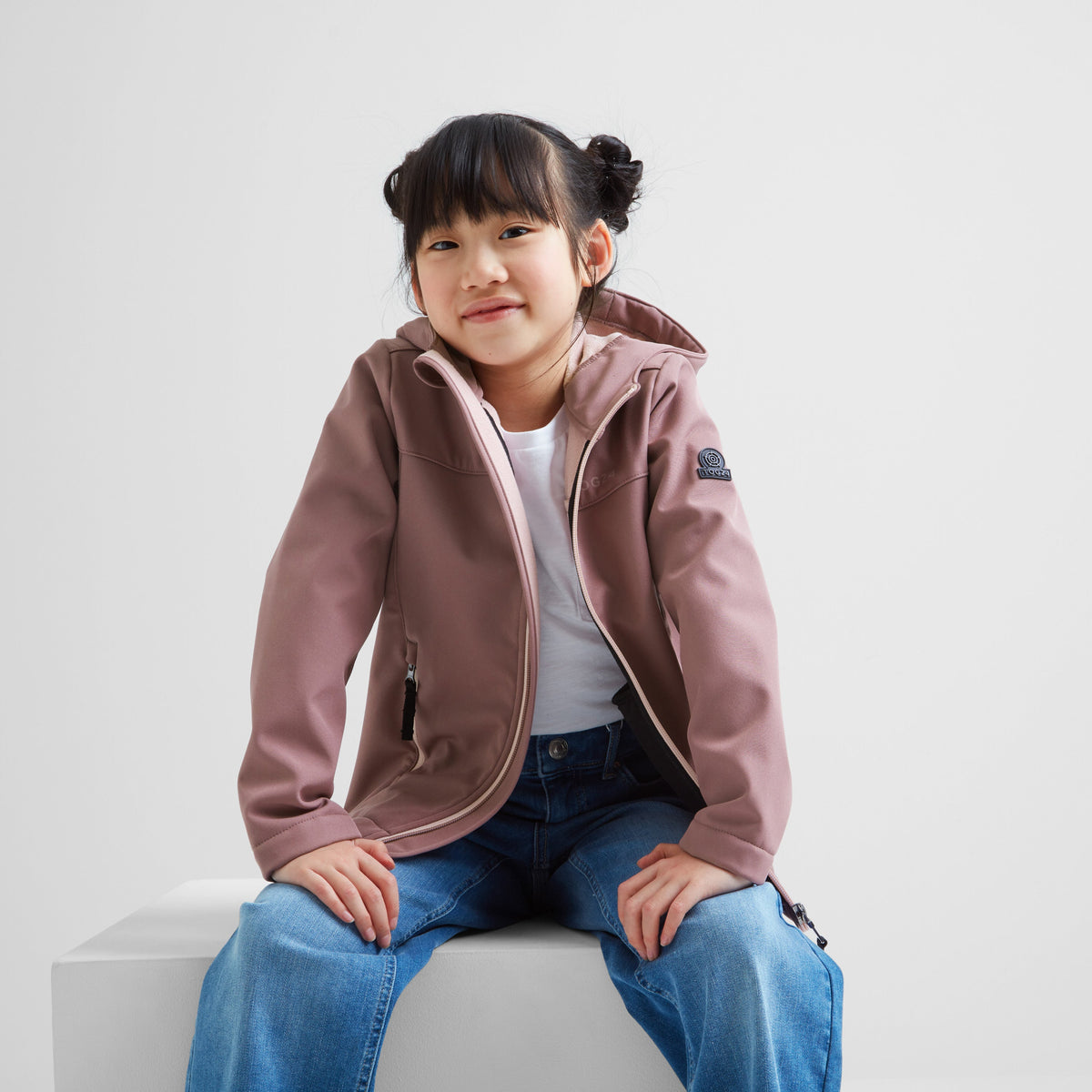 Koroma Kids Softshell Hooded Jacket - Mauve - Image 5