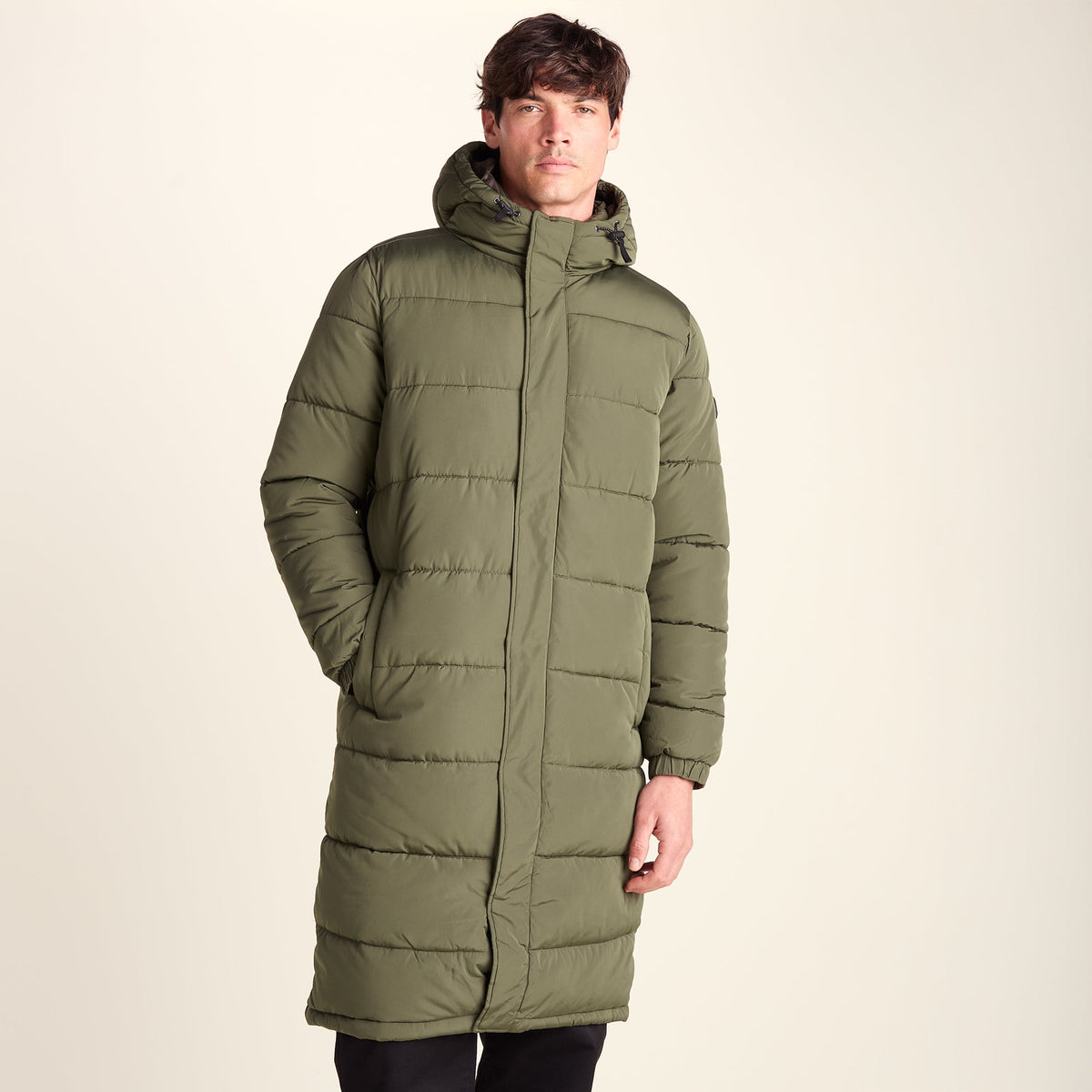 Langrick Mens Long Insulated Jacket - Khaki - Image 10
