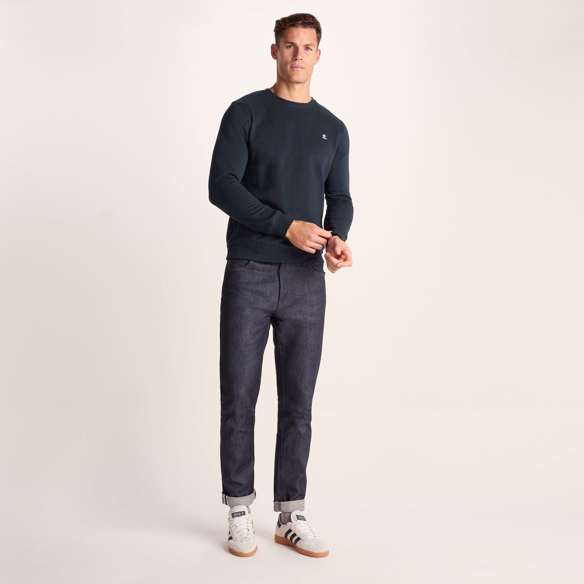 Mellor Mens Supersoft Cotton Rich Sweat - Dark Indigo - Image 2