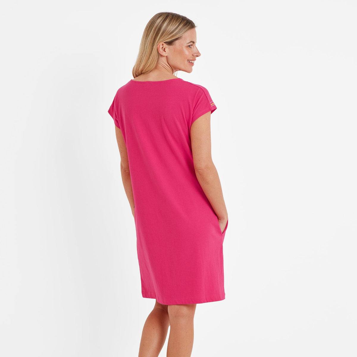 Nicolette Womens Jersey Dress - Magenta Pink - Image 4