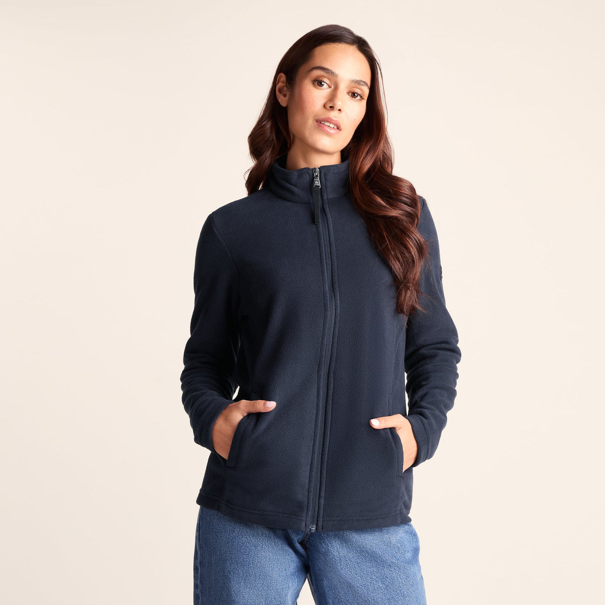 Revive Womens Fleece Jacket - Dark Indigo - Image 7