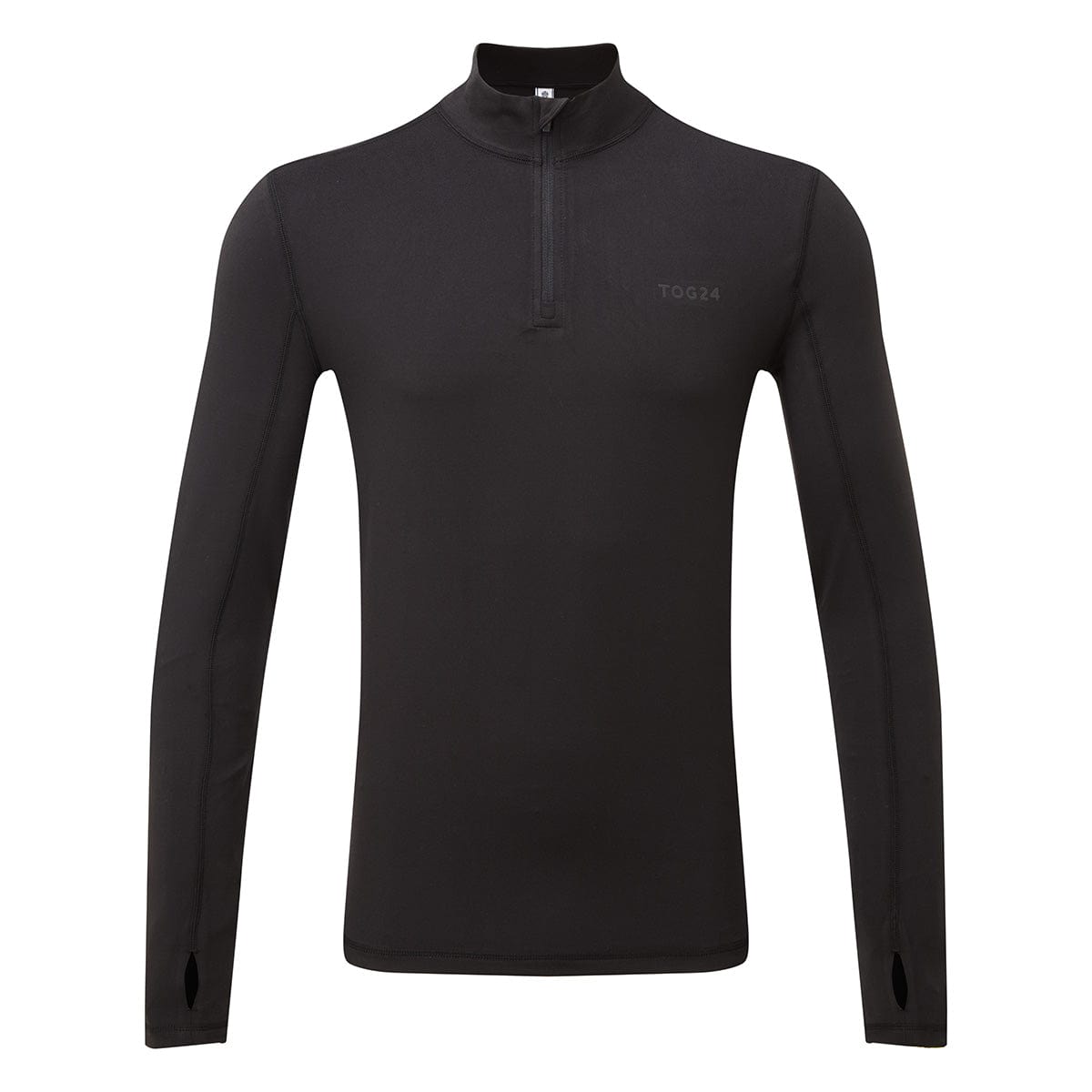 Snowdon Mens Thermal Quarter Zip Base Layer - Black - Image 3