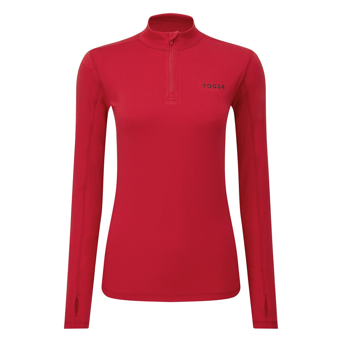 Snowdon Womens Thermal Base Layer Quarter Zip - Rouge Red - Image 3