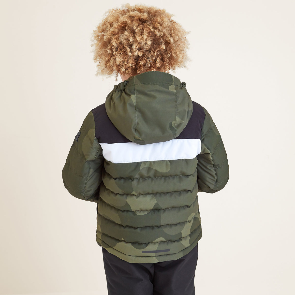 Swift Kids Ski Jacket - Khaki Pixel Camo/Black - Image 4