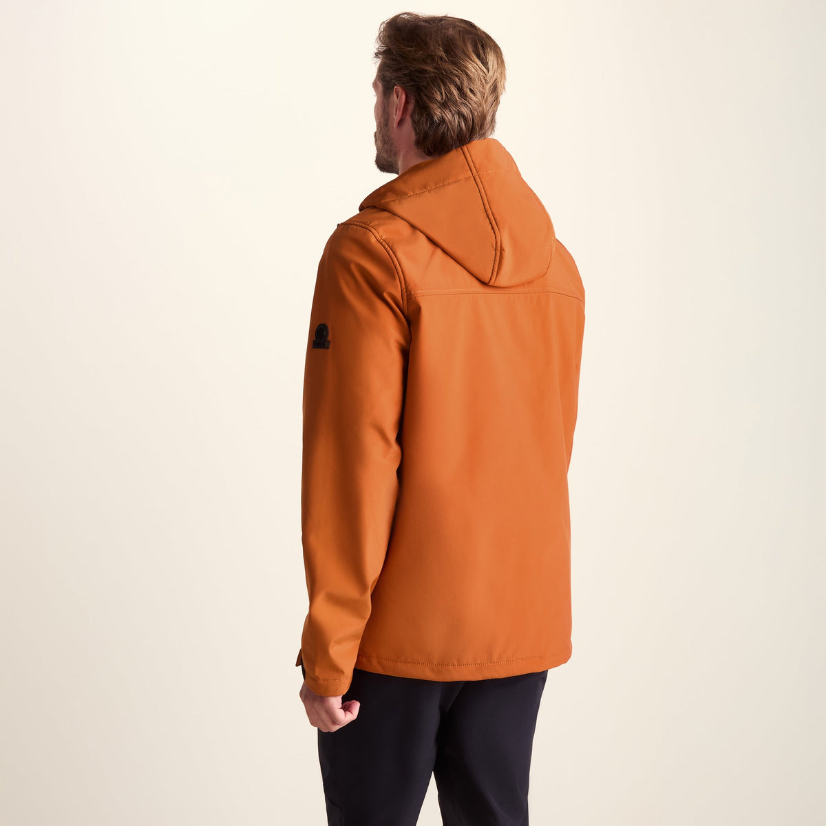 Truro Mens Hooded Softshell Jacket - Dark Orange - Image 3