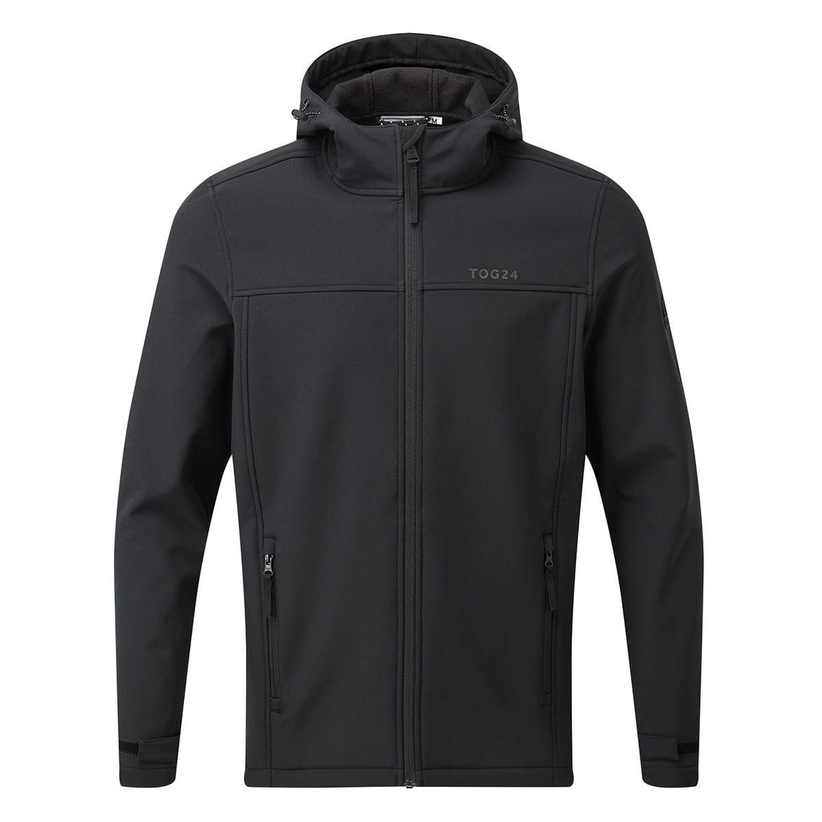 Feizor Mens Shower Resistant Softshell Hooded Jacket - Black - Image 7