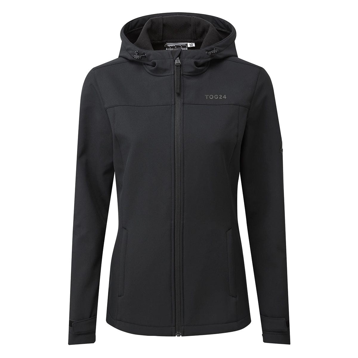 Keld Womens Shower Resistant Hooded Softshell Jacket - Black - Image 8