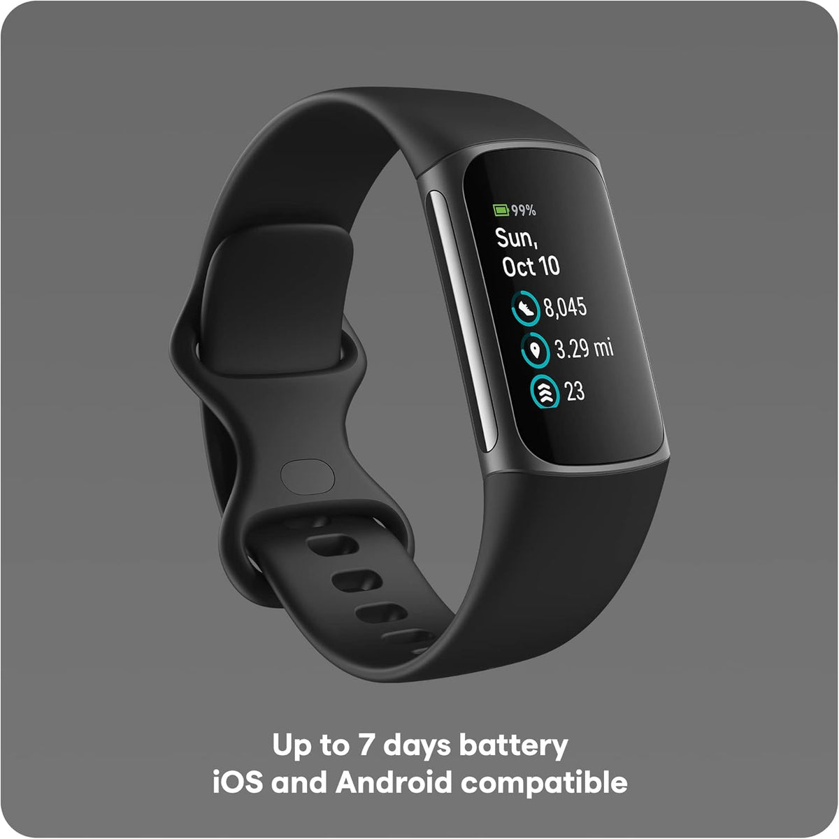 Fitbit - Charge 5 Advanced Fitness & Health Tracker - Graphite - FB421BKBK - Image 5