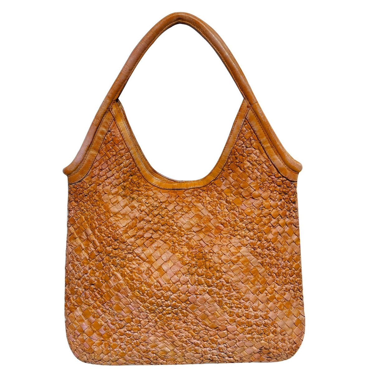 Baez Leather Tote Bag - Tan