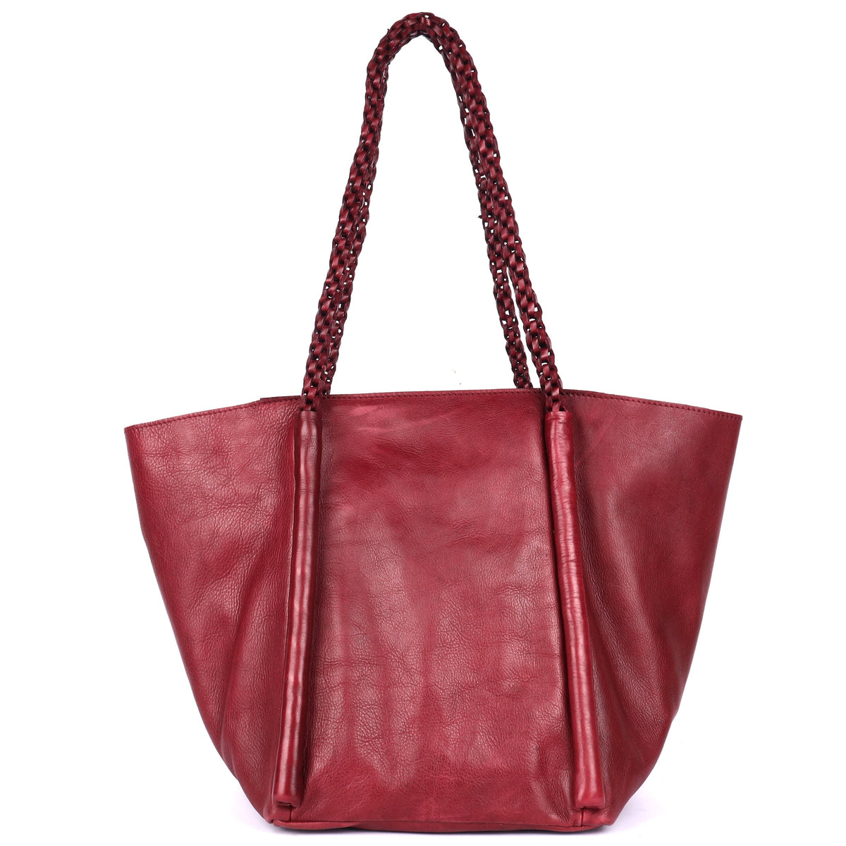Wander Leather Tote Bag (Md) - Burgundy