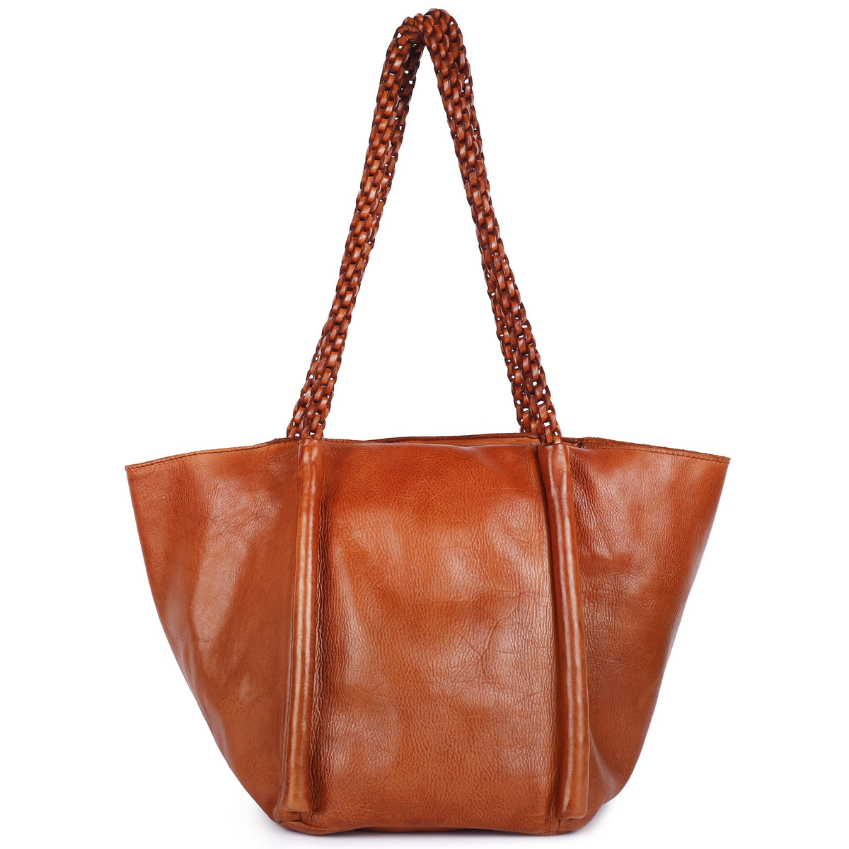 Wander Leather Tote Bag (Md) - Cognac