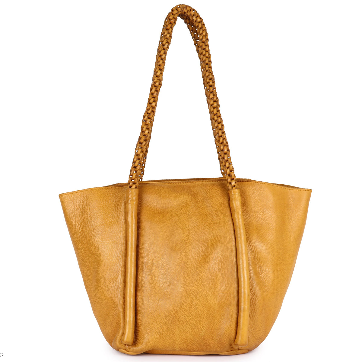 Wander Leather Tote Bag (Md) - Mustard