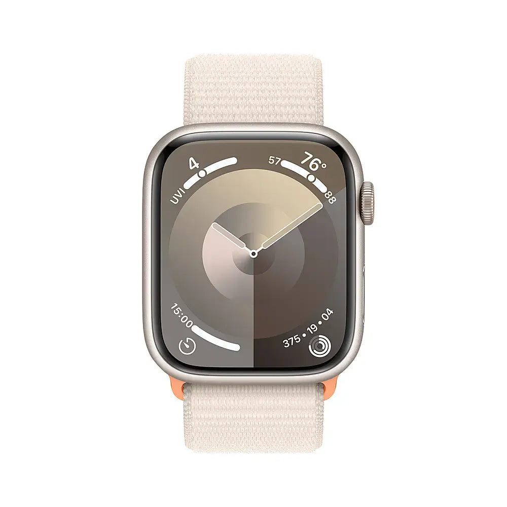 Apple Watch Series 9 (GPS + Cellular) 45mm Aluminum Case w/ Starlight Sport Loop - Adj - Starlight - Image 2
