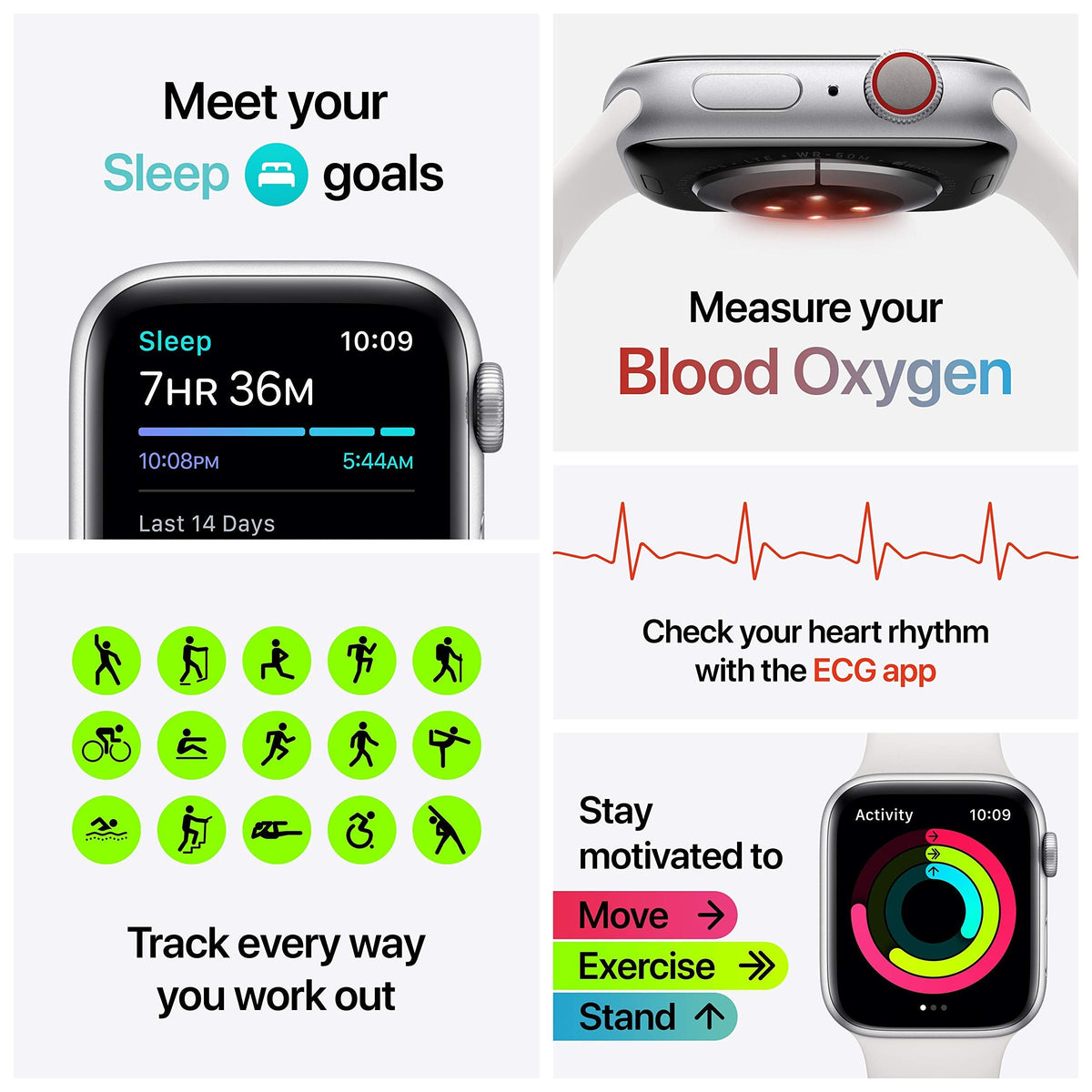 Apple Watch Series 6 GPS + Cellular, 40mm RED Aluminum Case with RED Sport Band - M02T3LL/A - Image 7