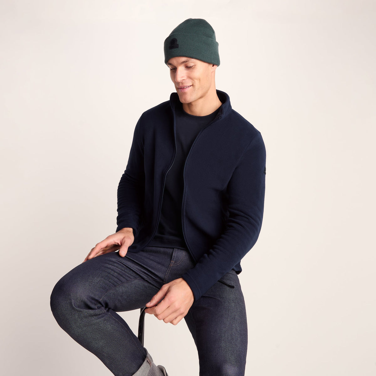 Revive Mens Fleece Jacket - Dark Indigo - Image 4