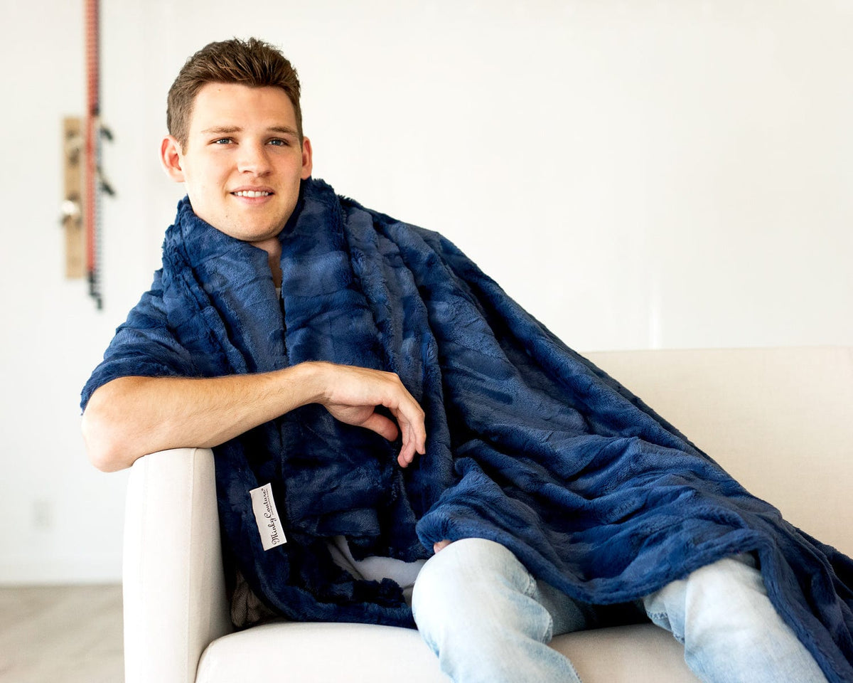 Sorbet Navy Blanket - Image 3
