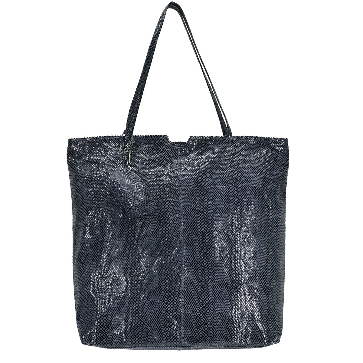 Gemma Leather Tote Bag - Steel