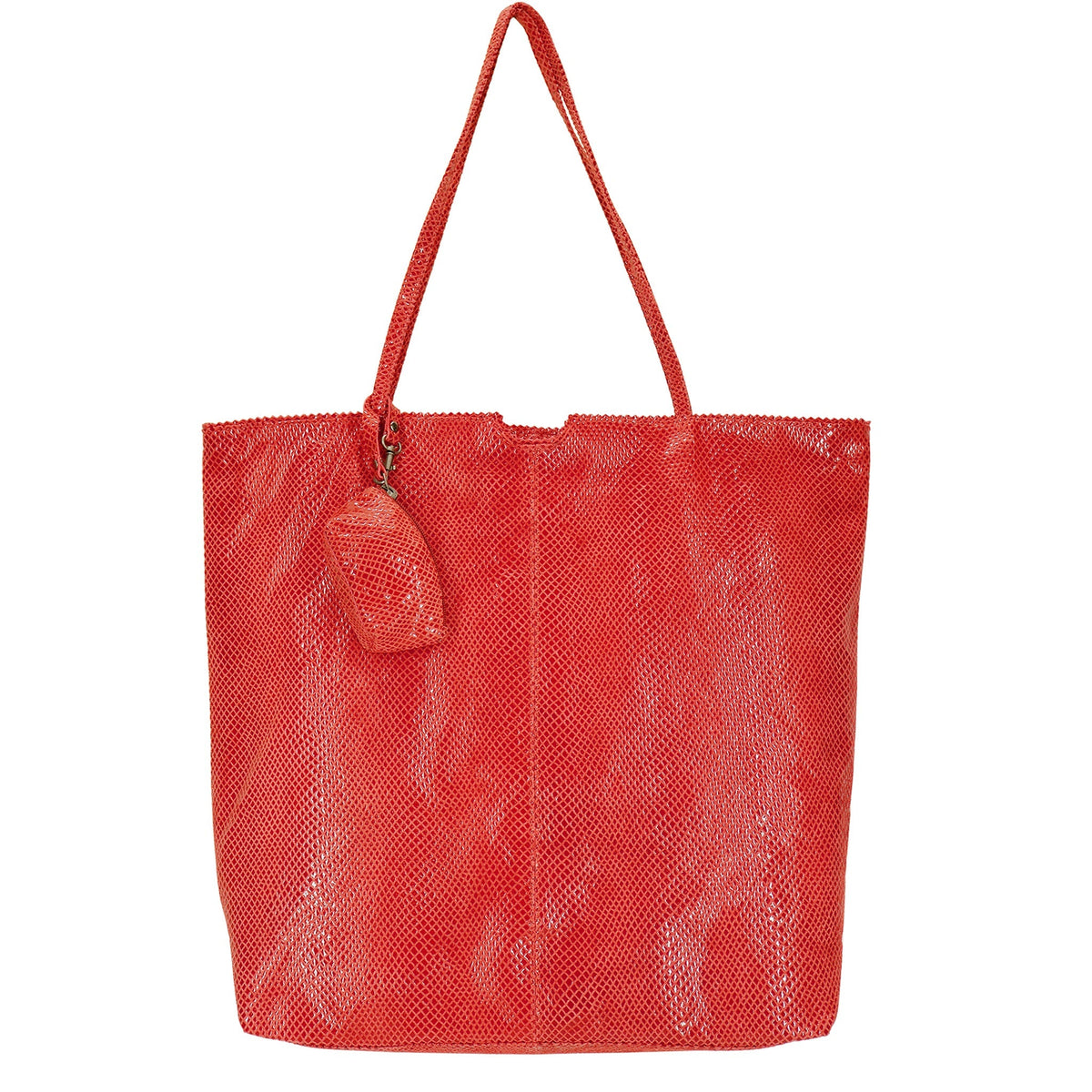 Gemma Leather Tote Bag - Red