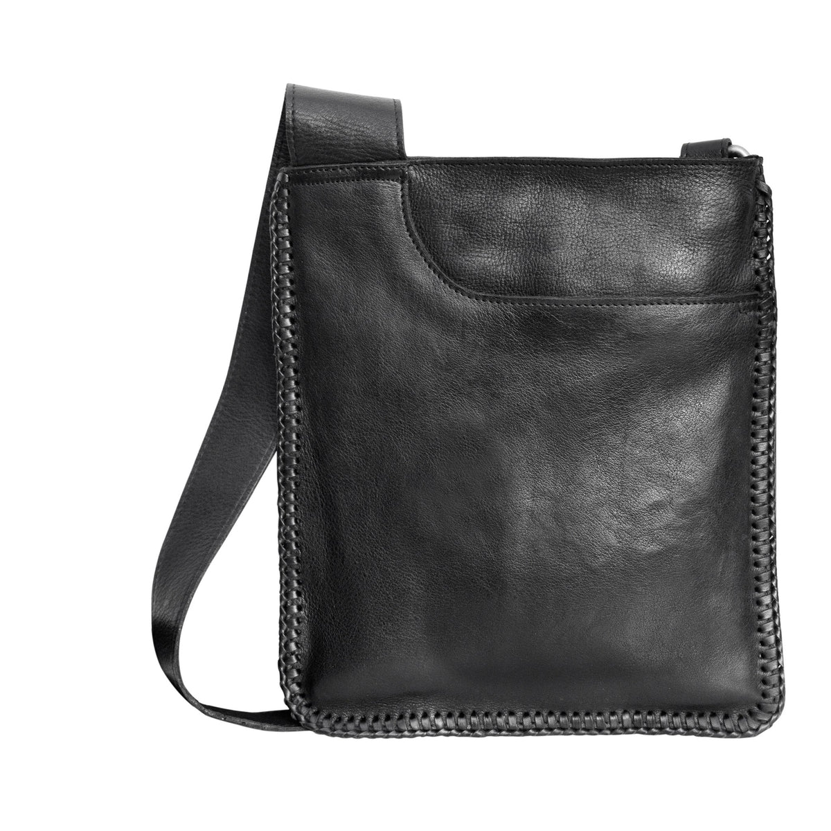 Brynn Leather Crossbody Bag - Black