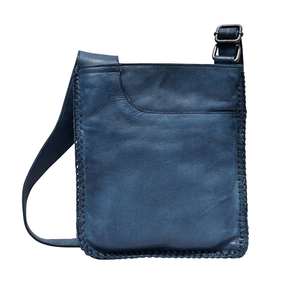 Brynn Leather Crossbody Bag - Denim