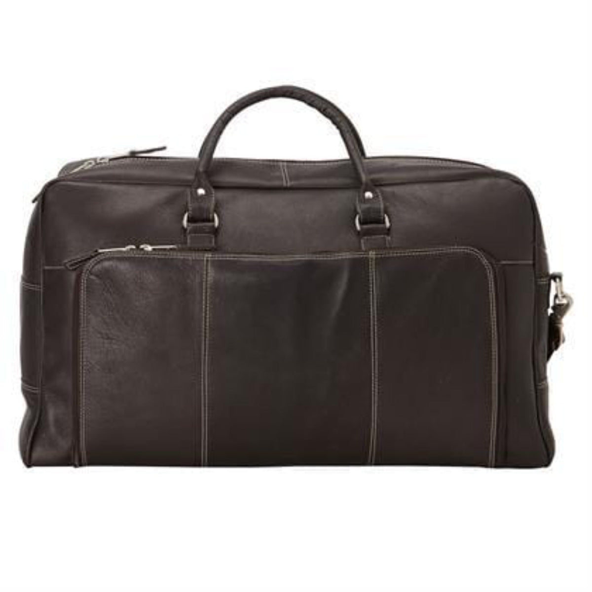 Las Vegas Leather Weekender Bag - Cafe (Dark Brown)