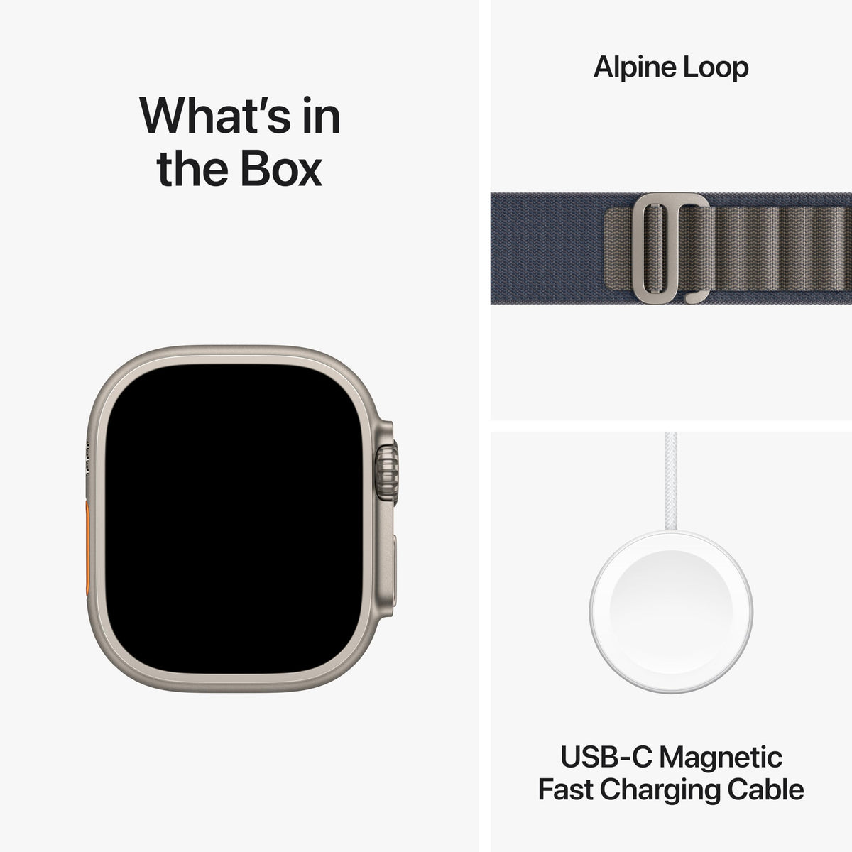 Apple Watch Ultra 2 GPS + Cellular 49mm Titanium Case with Blue Alpine Loop - Large - MREQ3LW/A - Image 6