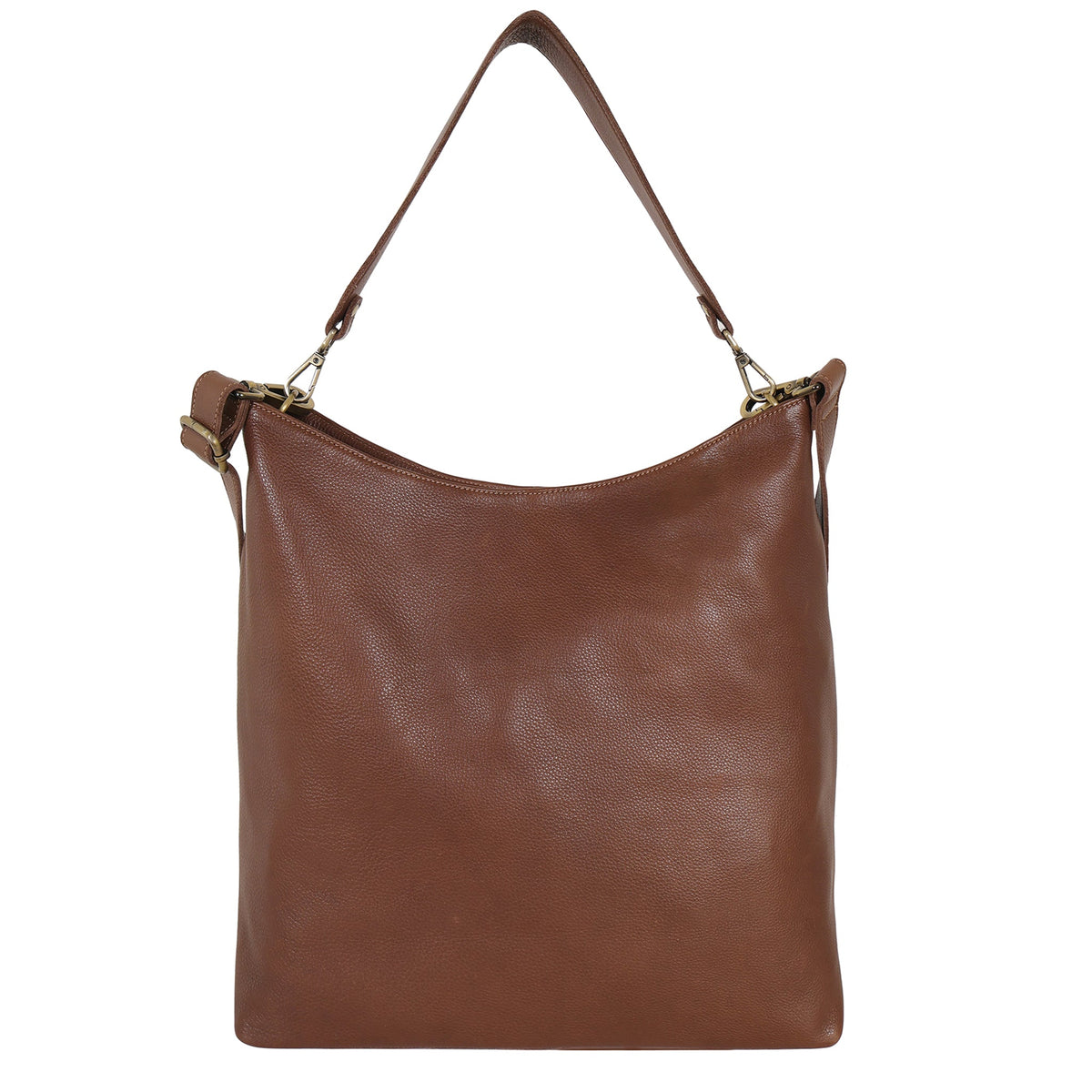Bree Milled Leather Shoulder Bag - Mocha