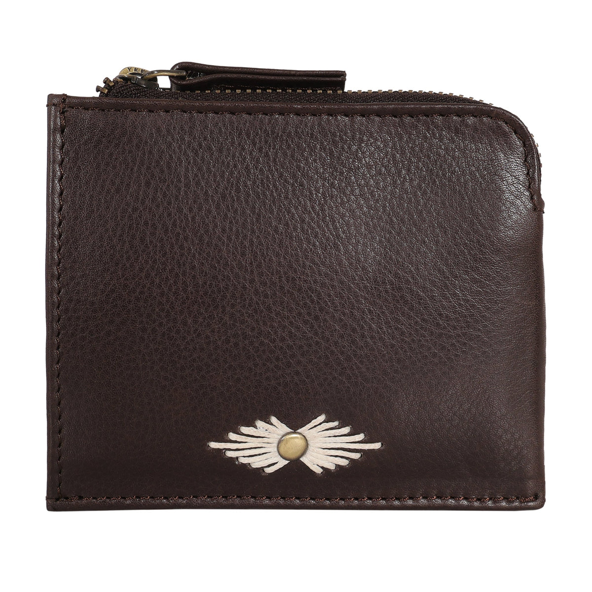 Paz Milled Leather Wallet - Cafe