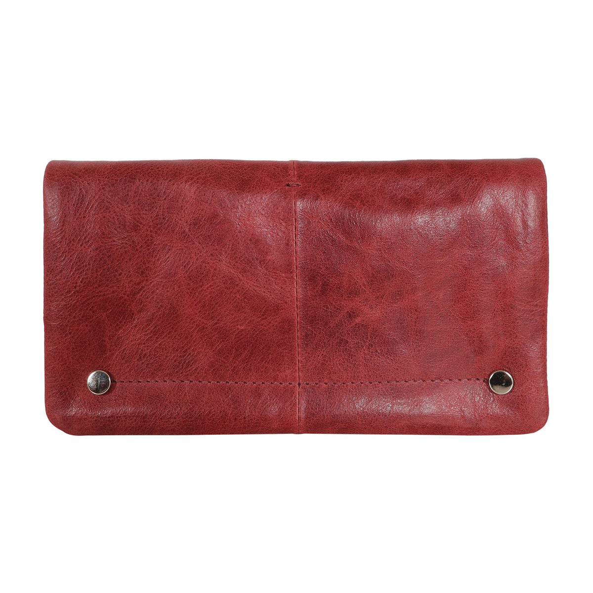 Terry Crackled Napa Leather Wallet - Ruby