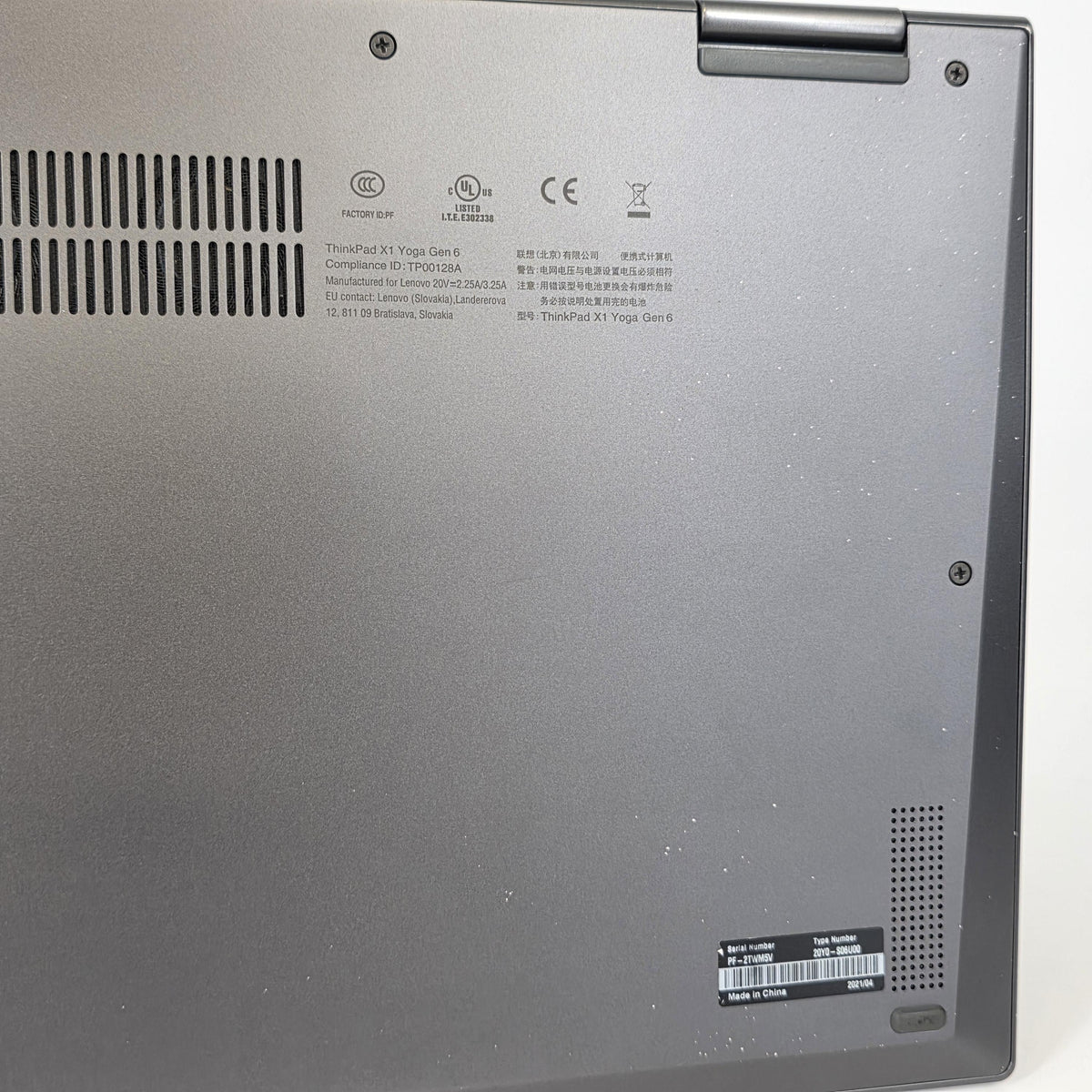 Lenovo ThinkPad X1 Yoga Gen 6 14 Gray 2.8 GHz Intel Core i7 11th Gen. 16GB RAM 256GB Solid State Drive - Image 14