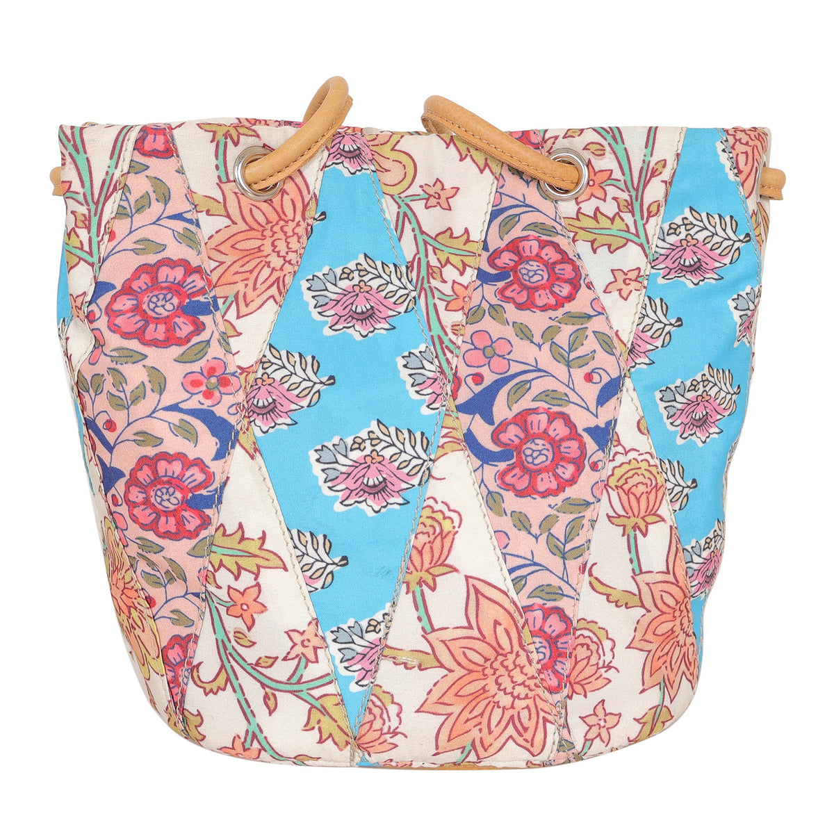 Cassidy Leather Crossbody Bag - Fabric Floral