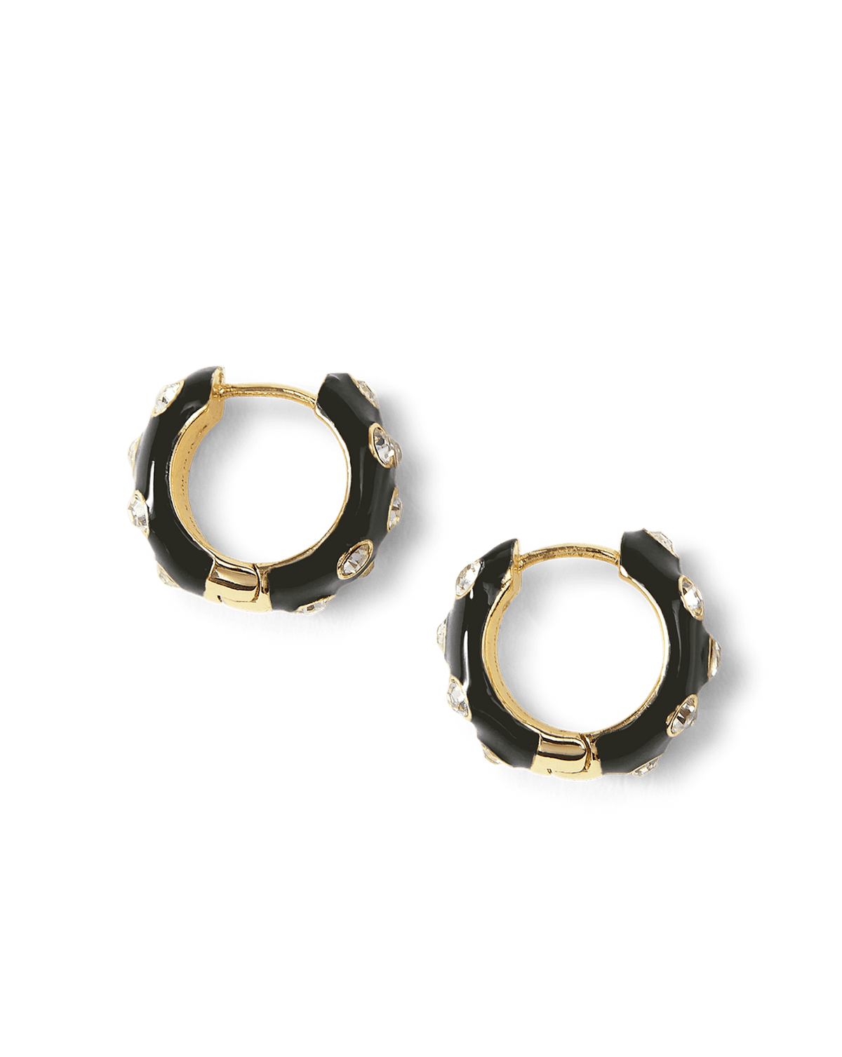 Crystal and Enamel Huggie Hoop - Image 5