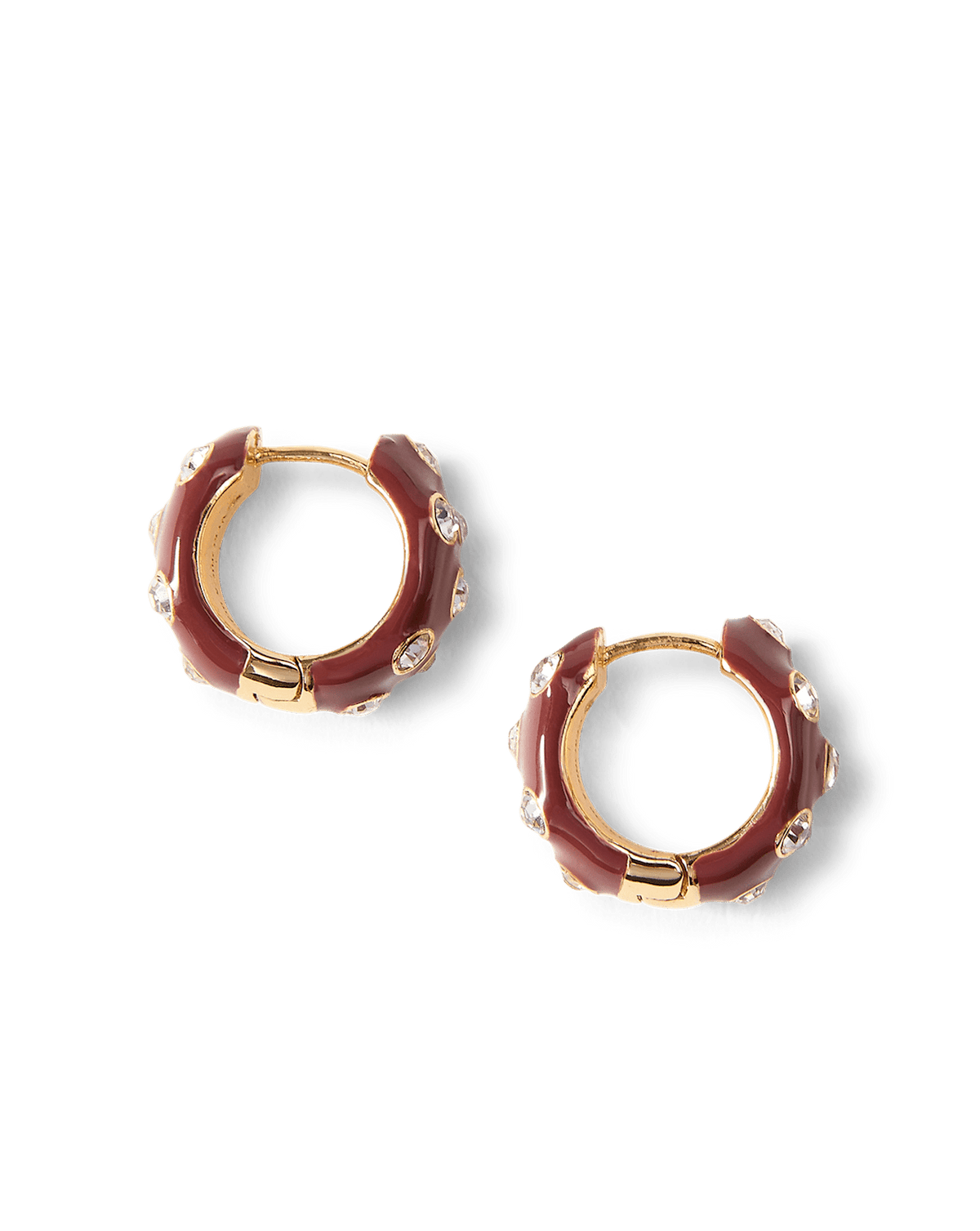 Crystal and Enamel Huggie Hoop - Image 6